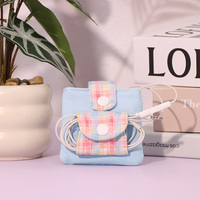 Sac de rangement portable en toile pour câbles et écouteurs avec boucle – Accessoire de bureau idéal pour le bureau