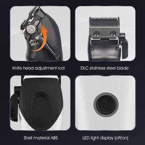 Tondeuse à cheveux professionnelle sans fil 4-en-1 à moteur haute vitesse, tondeuse, rasoir et <span class=keywords><strong>kit</strong></span> ventilateur turbo, machine à couper les cheveux, outils de barbier - Product Image 5