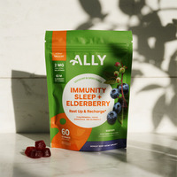 Emballage personnalisé pour gommes pour adultes imprimées sur mesure, sachet refermable, gommes vitaminées équilibrées