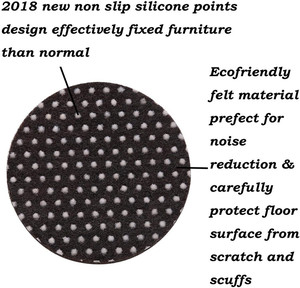 Anti slip Adhesive <strong>Furniture</strong> Felt Pads Set Non Slip Felt <strong>Furniture</strong> Grippers Pads with Silicone Points <strong>Dots</strong> Surface - Product Image 2