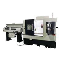 Tour à métaux CNC horizontal avec alimentation automatique de barres hydrauliques de 4 pouces, certifié CE par le fabricant