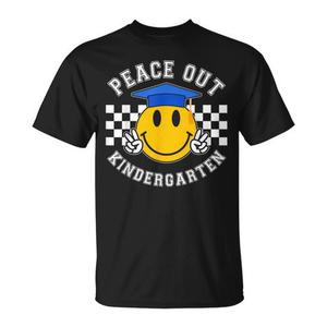 Camiseta Peace Out Kindergarten Smile Face del último día de clases - Product Image 1