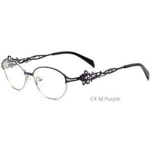 新しいメガネフレーム女性用メガネ金属金眼鏡反射防止クリアレンズ処方眼鏡 - Product Image 5