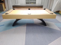 Vente directe d'usine de table de billard pliable à pieds en bois massif en spirale de 8 pieds, adaptée à la maison et aux niveaux de compétition