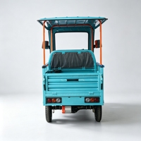 Becak Listrik dengan Kursi Lipat, Baterai Timbal-asam 60 V, Tricycle Listrik 1.000 W untuk Penggunaan di Kampus, Resor, Angkutan