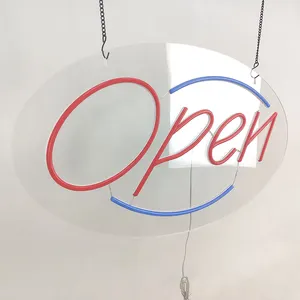 15*27 inci produsen khusus Led tanda Neon terbuka transparan