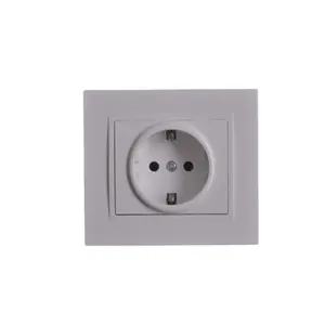 white color wall schuko socket EU standard with grounding socket electric socket wall mounted