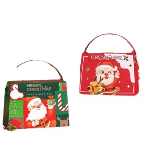 Caja de Papel para Empacar <span class=keywords><strong>Galletas</strong></span>, Portátil, con Diseño Navideño, con Asa, Papel Blanco Premium, Impresión de Alta Definición, Vacía, Venta al por Mayor - Product Image 5