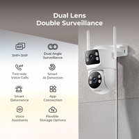 Cámara de Seguridad Exterior de Doble Lente 2K+2K 360 °   Cámara PTZ con Detección de Personas y Vehículos OEM ODM, Alarma con Foco y Sirena, Aplicación CAM180