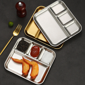 Bandeja para Aperitivos de Acero Inoxidable 304 con Logotipo Personalizado, Apta para Alimentos, Duradera, para Barbacoa, Plato Dividido para Salsas, Plato para Servir en Restaurantes - Product Image 5