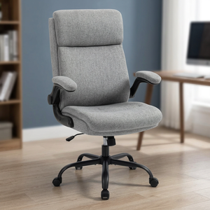 Boss Study Swivel Computer Backrest Home <b>Office</b> <b>Chair</b> Built-In Headrest Contemporary Fabric Lift <b>Chair</b> Massage <b>Foldable</b> - Product Image 4