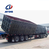 Offre Spéciale 40/60 camion à benne basculante paroi latérale avant benne arrière remorque à benne basculante latérale à 3 essieux semi-remorque à benne basculante latérale
