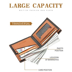 Wholesale Bifold Leather <b>Wallet</b> Credit Card Holder PU Leather <b>Wallet</b> <b>RFID</b> <b>Blocking</b> <b>Wallet</b> for Men - Product Image 3