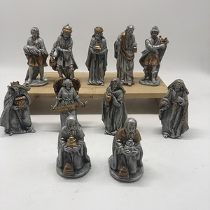 Figura de Resina Pintada a Mano de Niño Jesús en Cuna, Set de Natividad Navideña DSXA0561, Figura de Resina de Niño Jesús en Cuna para Navidad - Product Image 3