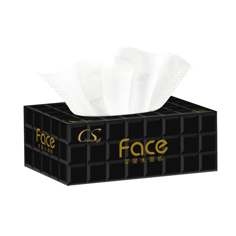 Logotipo personalizado 3 ply aceitar OEM eco-friendly tecido facial caixa 2ply tecido facial papel