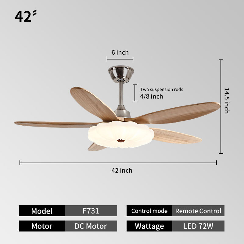 42inch -Silver + natural wood color