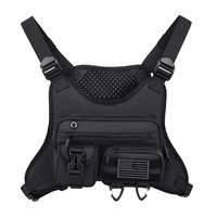 Sac de poitrine 15L en tissu Oxford imperméable, sac à dos EDC, sacoche de poitrine, sac bandoulière avec support pour téléphone pour le camping, la randonnée et les voyages