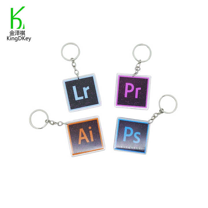 キーホルダー・アクリルキーホルダー ai パーソナライズされたPhotoshopPSキータグAIAdobeソフトウェア