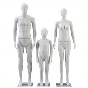 نموذج عرض كامل للجسم مع رأس بلاستيكي، ديكورات لمتاجر ملابس الأطفال، نماذج عرض للملابس للرجال والنساء بالجملة - Product Image 2