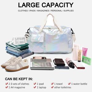 Sac de sport résistant à l'eau avec compartiment pour vêtements mouillés, sacs de voyage, sacs de week-end avec compartiment pour chaussures - Product Image 5