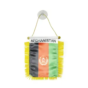 Nuoxin High Quality Small Afghan Country Flag Car Decoration 14x21cm Afghanistan Flag