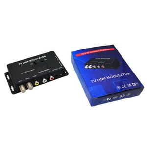 TV LINK <strong>Modulator</strong> AV to RF Converter IR Extender with 21 Channel Display PAL/NTSC optional High Quality Plastic Black - Product Image 4