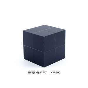 Creative square Navy Blue Ring Jewelry <b>Box</b> with My logo <b>Magic</b> Cube Ring <b>Boxe</b> Creative Shape - Product Image 3