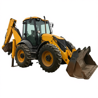 JCB4CXeco Backhoe Loader Bekas Penggerak Empat Roda Kemudi Empat Roda Bucket Empat Fungsi Excavator Fungsi Boom Teleskopik Mesin
