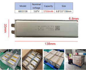 Batería de Iones de Litio OEM de 3.87V 6833138 5700mah, Batería de Polímero de Iones de Litio de 3.7v 9000mah 5000 Mah para Apple MacBook Air Pro - Product Image 2