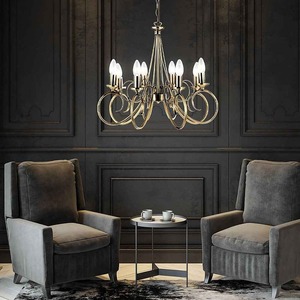 Modern Chandeliers High Crystal Iron Art <b>Light</b> Luxury Pendant Lamp with Art Crystal Shade Living Room Lamp - Product Image 2