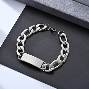 Bracciale <span class=keywords><strong>coppia</strong></span> all'ingrosso in acciaio inossidabile Trend personalità retrò Punk Hip Hop titanio acciaio bracciale - Product Image 2