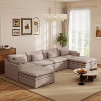 ATUNUS Modulares Ecksofa Wolkenähnlicher Komfort Gepolstertes L-förmiges Modernes Sektionalsofa Wohnzimmermöbel