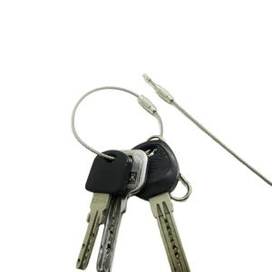 Llavero de Cable de Acero Inoxidable Plateado Metálico EWANG - Product Image 5