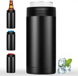 Insulated 16 Oz Can Cooler Double Walled Stainless Steel Can Cooler