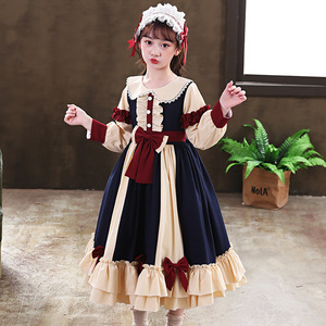Robe de princesse japonaise Kawaii Lita Cosplay à manches longues et <span class=keywords><strong>jupe</strong></span> plissée avec nœud - Product Image 6