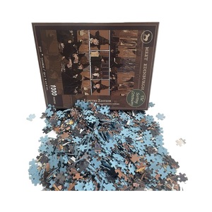 Rompecabezas de papel para adultos, 1000 piezas, tarjeta azul terciopelo, para aliviar el estrés, educativo, esquinas cuadradas, unisex - Product Image 1