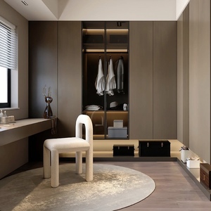 Balom Factory Direct, armoire sur mesure industrielle haut de gamme, dressing avec structure métallique et panneaux à lattes pour chambre à coucher - Product Image 3