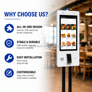 Terminaux de caisse enregistreuse en libre-service pour restaurants, machine de paiement avec lecteur de cartes, réponse rapide, distributeur de billets de cinéma - Product Image 3
