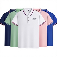 Ensemble de vêtements de travail à rayures imprimées, T-shirt à manches courtes, en coton/polyester, séchage rapide, pour la publicité et la culture d'entreprise