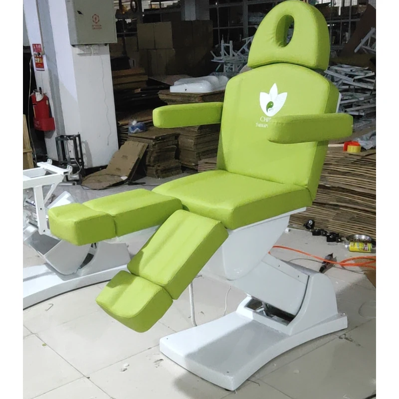 Great Foshan Factory Beauty Salon White 3/4 Motor Electric Massage Bed For Sale