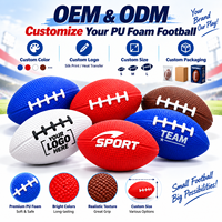 Ballon anti-stress souple en mousse PU, football américain, personnalisable avec logo et couleur, OEM ODM, fournisseur de cadeaux promotionnels en gros