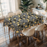 Nappe carrée en PVC orange à motif végétal RNPT, écologique et lavable, pour jardin et terrasse, rouleaux de nappe en plastique