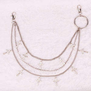 <b>Cross</b> Shaped Trouser <b>Chain</b> Zinc Alloy Multi Layer Hip Hop Waist <b>Chain</b> For Pants Street Fashion Accessory - Product Image 2