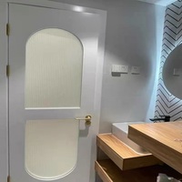 Portes intérieures de salle de bain à double vitrage, ouverture latérale, en MDF fini, design français, étanches, avec garantie de 5 ans, provenant de Chine