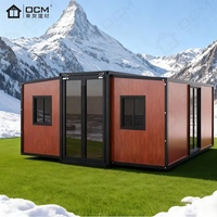 Maison conteneur préfabriquée extensible 40Ft 30Ft 20Ft en acier léger, Villa pliable préfabriquée, Mini-maison pliable avec chambre et salon