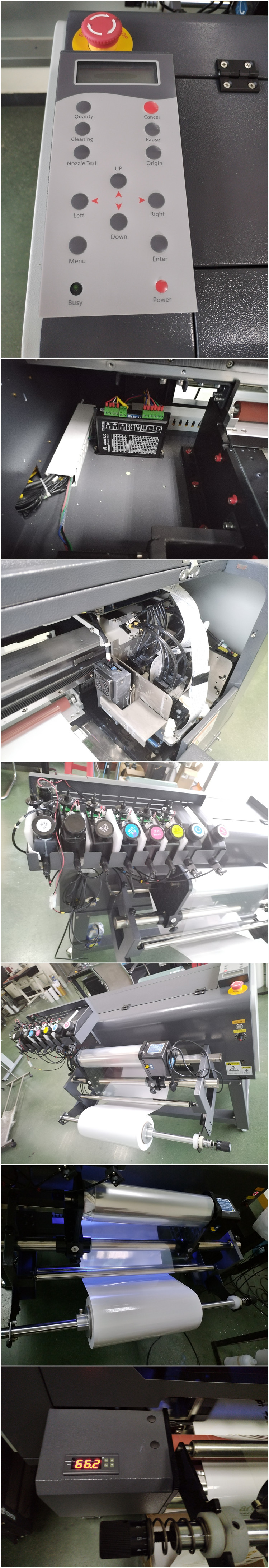 Large roll to roll  A3 UV Printer FILM Printing UV DTF LOGO Printing Machine CMYK W Varnish UV dtf sticker printer