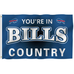 Haute qualité 3x5ft pour équipe de Football <span class=keywords><strong>NFL</strong></span> conception personnalisée bannière Buffalo Bills drapeaux 100% Polyester Stock toutes les équipes - Product Image 1