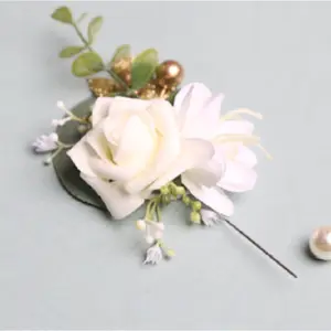 Weimeisen Style Corsage Groom And Bride Wedding Ceremony Bridesmaid And Bridesman Outdoor Simulated Plant Embroidery Breastpin