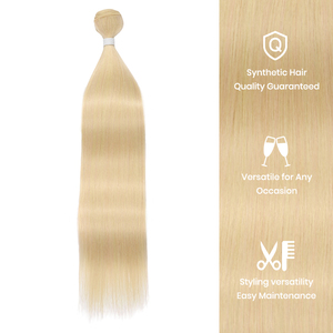 Magnifiques mèches de cheveux synthétiques de différentes couleurs, double trame, sans nœuds, en <span class=keywords><strong>fibre</strong></span> synthétique Futura LF pour tissage. - Product Image 6