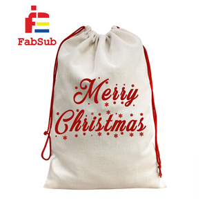 <strong>Christmas</strong> Bags Linen <strong>Buffalo</strong> <strong>Plaid</strong> Gift Bag Holiday <strong>Decoration</strong> Drawstring Rope Sublimation Blank Santa Sacks Custom Printing - Product Image 1